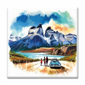 Posavaso Cerámico Familia en Ruta